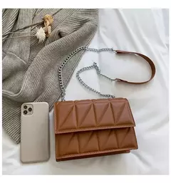 Bolsa de Ombro De Couro PU Para Mulheres, Bolsa Feminina, Correia De Corrente, Crossbody, Punho, Designer, Moda - Wolf Magazine