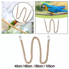 Pássaro poleiro suporte pássaros suprimentos bungee pássaro brinquedo papagaio escalada corda para lovebirds conures periquito pinhões cor primária na internet
