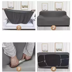Monocromático Elastic Capas Sofá para Sala, L Shaped Canto Sofá Capa, Protetor de Cadeira Slipcover, 1, 2, 3, 4 Lugares - Wolf Magazine