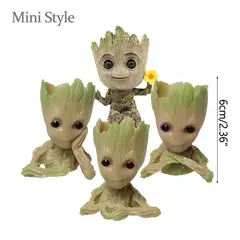 Desenhos animados Groot Figurines para Decoração de Casa, Modelo Miniatura, Desktop Display, Artesanato, Árvore Homem Ornamento, Decoração Do Escritório, 5cm