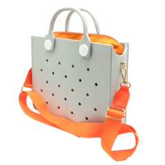 Bolsa de ombro de borracha macia para as mulheres, colorida praia bolsa, encantos personalizados, moda shopping bag, estilo verão - Wolf Magazine