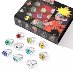 10 pçs naruto akatsuki anéis anime itachi figura cosplay acessório de ação jewerly legal meninos crianças brinquedos presentes