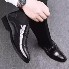 Sapatos de couro masculino, Formal Oxfords, Clássicos, Pontudo, Vestido, Casamento, Negócios, Casual, Escritório, Trabalhar - loja online