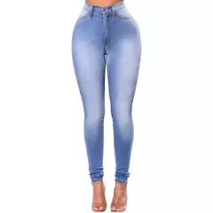 Jeans jeans de algodão preto elegante, calça slouchy, cintura alta, elasticidade, estilo europeu e americano - comprar online