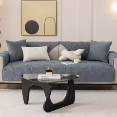 Imagem do Luxo Chenille Sofa Cover para sala de estar, tapete anti-derrapante, almofada do sofá, toalha, Anti-Cat Scratch, Jacquard, Chaise Longue, 1Pc
