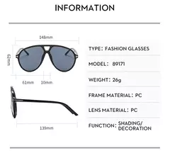 Óculos de sol piloto superdimensionados para homens e mulheres, óculos de sol retrô, óculos UV400, marca de luxo, nova moda, ins trending, 2022 - loja online