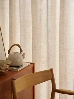 Japonês Linho Textura Janela Cortina, Madeira Natural Vento Transmissão de Luz, Não Transparência, Quarto e Sala