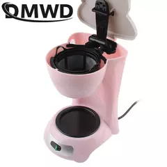 DMWD-Máquina De Café Espresso Latte Elétrica Semi-Automática, Mini Gotejamento Moka, Máquina De Cerveja De Café Americana, Caldeira De Chá, 0.6L