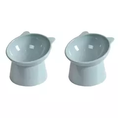 Elevado Cat Food Bowl para cães Elevado Cat Bowl Ergonômico levantado, anti-vômito, tigela de alimentação de plástico, antiderrapante