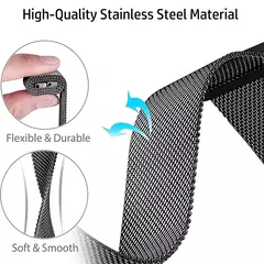 Imagem do Pulseira Magnética Milanese Loop Strap para Apple Watch, Bracelet Belt, Band 9, 8, 7, 45mm, 41mm, Ultra 2, 49mm, iWatch 6, 5, 4, 3, SE, 44 milímetros, 40 milímetros