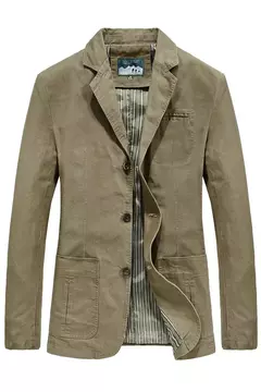 Roupas masculinas de outono, jaqueta de negócios americana e europeia nova, terno casual, casaco elegante com gola, algodão, ao ar livre - comprar online
