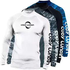 Apertado manga longa mergulho camisetas masculinas, natação Rash Guard Swimwear, proteção UV Surf Vestuário, Beach Floatsuit Tops