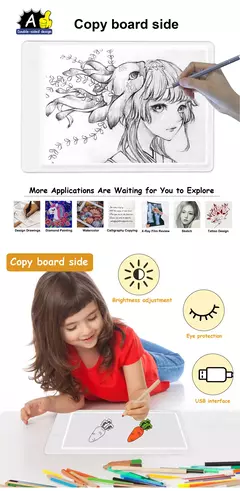 Imagem do LED Desenho Copy Pad Board para Crianças, A5, A4, LCD Escrito Tablet, Brinquedo Infantil, Pintura, Educacional, Crianças, Presentes Criativos