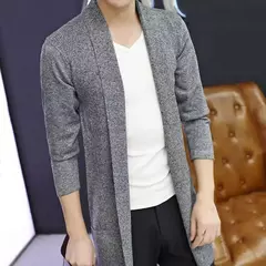 Cardigan de tricô masculino, suéter útil, casaco todo, outono e inverno - loja online