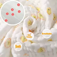 Newborn Baby's Gauze Bathrobe, Infant Swaddle, 100% Algodão, Meninos, Meninas, Crianças, Infantil, Gaze, Cobertor, Roupão, 6 Camadas - loja online