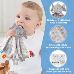 Nomes personalizados cobertor de edredom para bebê, cobertor de segurança animal, toalha acalmar, pelúcia macia NewbornDoudou Personnalisé - comprar online