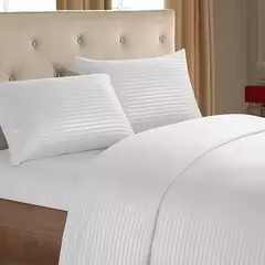 Solid Stripe Bedding Set, Colcha de dormir, gêmeo, completo, rainha, king size, quarto ou quarto de hóspedes, 3 pcs, 4pcs - comprar online