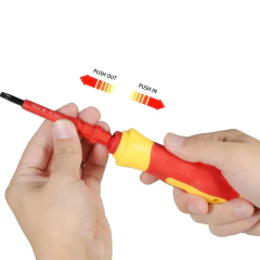 Kit de ferramentas para reparo de eletricista, 15 peças, 1000v, conjunto de chaves de fenda isoladas mutáveis com fenda magnética phillips pozidriv torx bits - comprar online