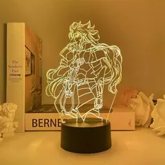 Saint Seiya Anime Figuras Lâmpada da noite, Cavaleiros do Zodíaco Action Figure, Decoração do Quarto, Luz Acrílica, Coleção Model Toy - Wolf Magazine