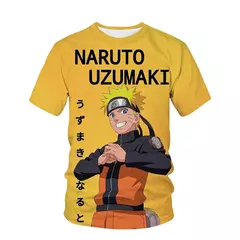 Camiseta infantil com estampa naruto 3d, anime japonês, lazer de rua, esportes, blusa grande, verão quente para meninos, nova, 2022 - loja online