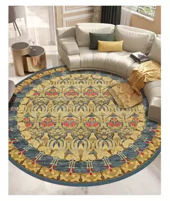 Tapete Home Retro americano para sala de estar, área grande, tapete antiderrapa - Wolf Magazine