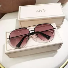 Óculos de sol gradiente anti-reflexo para homens, armação grande, óculos de sol piloto, uv400, moda - comprar online