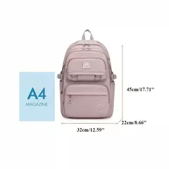 Mochila de Nylon Impermeável para Estudantes, Bolsa de Ombro Dupla, Grande Capacidade, Casual, Viagem, Universidade, Moda - comprar online