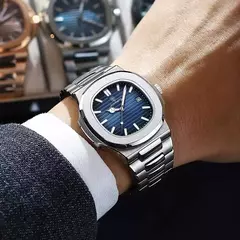 POEDAGAR 2023 Novo Luxo Quadrado Relógio De Quartzo Negócios À Prova D' Água Relógio Masculino Data Luminosa Homens De Aço Inoxidável Assista Reloj Hombre