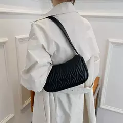 Bolsa de axilas de couro PU para mulheres, bolsa casual, bolsas de ombro femininas, luxo