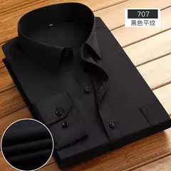 Imagem do Camisa de algodão de manga comprida masculina, respirável, listra, primavera, verão, casual, sem engomar, alta qualidade, nova moda