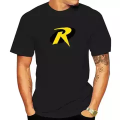 Camiseta de super-herói com Batmans Sidekick para homens e crianças, quadrinhos, logotipo Robin, moda Harajuku, camiseta clássica na internet