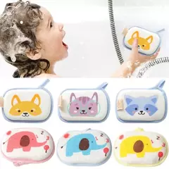 Cute Baby Bath Sponge Crianças Crianças Crianças Crianças Recém-nascidos Adultos Cleaning Brush Towel Soft Inirritative Bath Foam Shower Sponge - Wolf Magazine