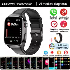 Micro exame físico de grau médico relógio inteligente para homens, ECG, PPG, glicose no sangue, freqüência cardíaca, pressão arterial, relógios de saúde, novo, 2024 - Wolf Magazine