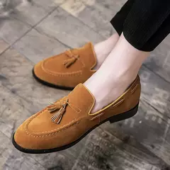 Mocassim preto masculino, mocassim de pedal único, sapato de vestido de negócios marrom, vestido de noiva italiano, tamanho 38-48, novo - comprar online