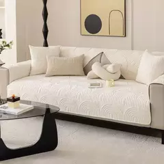 Luxo Chenille Sofa Cover para sala de estar, tapete anti-derrapante, almofada do sofá, toalha, Anti-Cat Scratch, Jacquard, Chaise Longue, 1Pc na internet