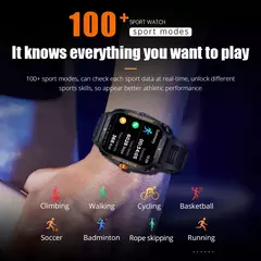 COLMI-P76 Smartwatch militar ao ar livre para homens, 1,96 ", chamada Bluetooth, 3ATM, IP68 impermeável, esportes fitness relógios