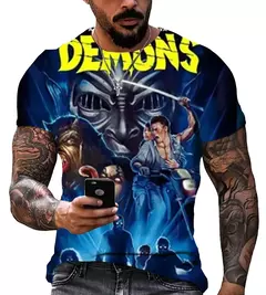 Camiseta casual masculina, filme de terror, atmosfera, grande, suspense, venda quente, novo, 2024 - comprar online