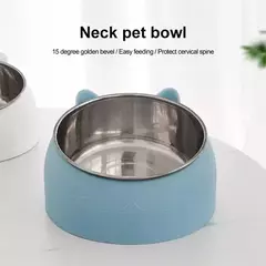 Imagem do Tigelas criativas de aço inoxidável para animais de estimação, alimentador inclinado de gatinho e cachorro, bebendo, cães e gatos, adorável, 1pc