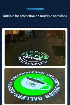 Impermeável LED remoto projeção lâmpada, publicidade logotipo projetor, personalizado imagem sinal, girar, ao ar livre - Wolf Magazine