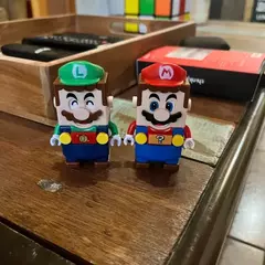 Super mario bros luigi figura de ação montado modelo brinquedos marca caixa bonecas crianças mão presente do feriado presentes aniversário spiderman