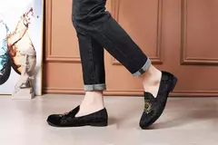 Sapatos de couro de camurça para homens, sapatos de casamento, sapatos baixos Oxford, mocassins bordados, tamanho grande, alta qualidade, designer, luxo, festa - Wolf Magazine