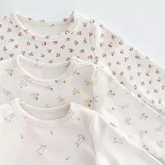Conjunto de pijama de algodão puro para crianças, terno de pijama infantil, loungewear para meninos e meninas, 1-6 anos na internet