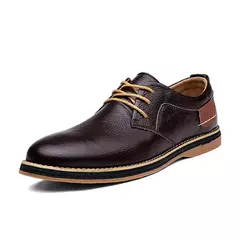Oxfords-Sapatos masculinos de couro genuíno, mocassins italianos, brogue, com renda, mocassins casuais, marca de luxo, plus size 38-48