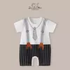 Macacão fino dos desenhos animados para bebês meninos e meninas, macacão de manga curta, macacão infantil recém-nascido, traje de verão, novo, 0-2 anos