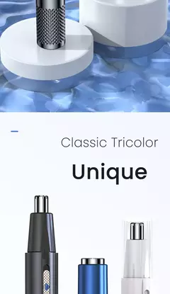 Imagem do Aparador elétrico recarregável de cabelo para nariz, corte multicinético, recarregável, dois em um, unissex, totalmente automático, aparador lavável