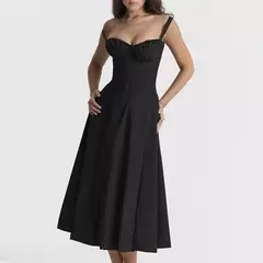 Vestido de verão estampado floral, Laço frontal feminino, Gola quadrada, Vestido de coxa dividido, Cinta de praia, Vestido de noite, Novo - Wolf Magazine