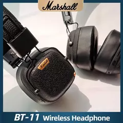 Imagem do Novos fones de ouvido sem fio retrô Marshall BT11, fones de ouvido com qualidade de som estéreo super grave, ajuste confortável, fone de ouvido de música Bluetooth
