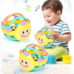 Chocalhos educativos brinquedos para bebês, mordedor sensorial recém-nascido, jogos de desenvolvimento para bebês, 0, 6, 12 meses