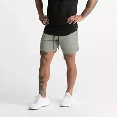 Shorts Jogger Quick Dry masculino, calças curtas para musculação, com bolso com zíper, ginástica fitness, verão 2022 na internet