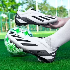 Botas de futebol respiráveis para homens, picos longos, chuteiras de futebol, esporte ao ar livre, treinamento, sapatos de futebol para meninos, jogo antiderrapante, confortável, novo - Wolf Magazine